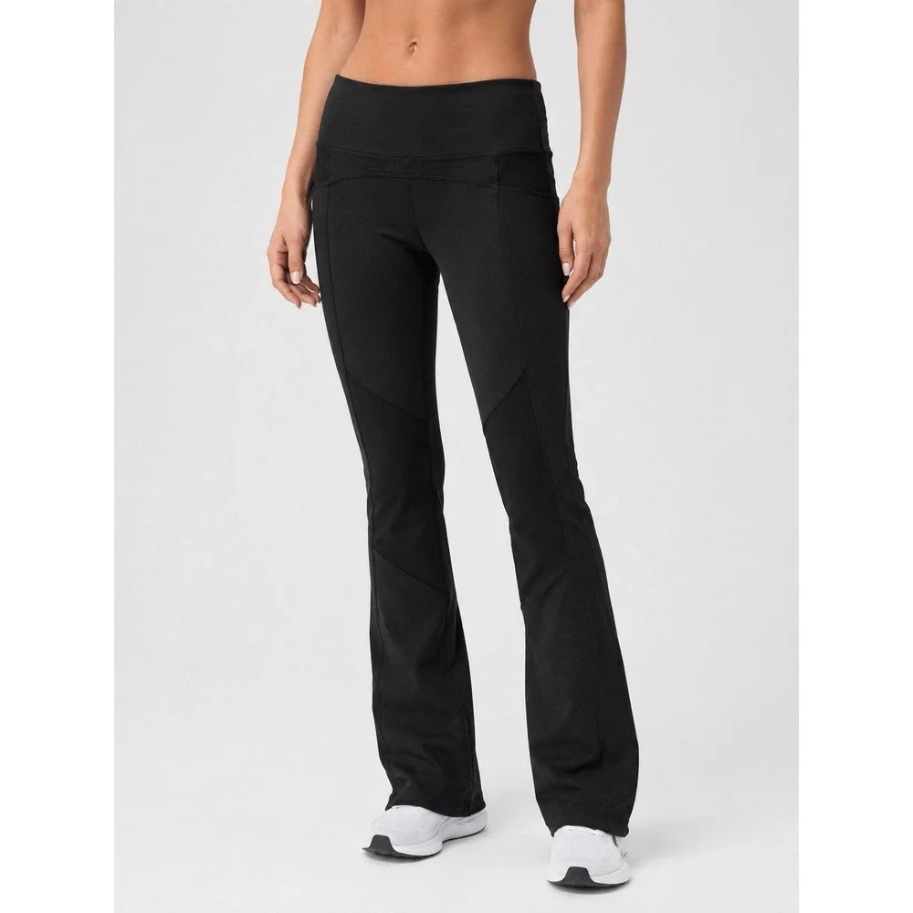 Lululemon Womens 6 Black Flare Running Yoga Pants 32